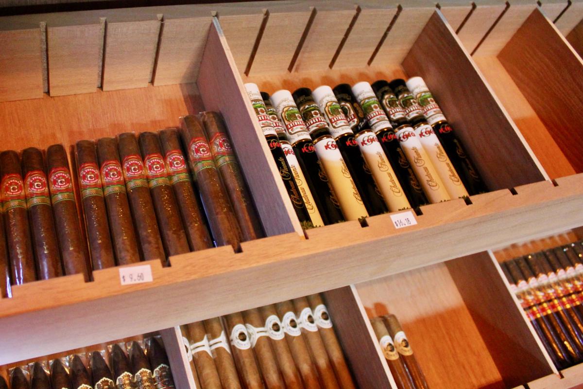 Different types of cigars at Tabak Co.