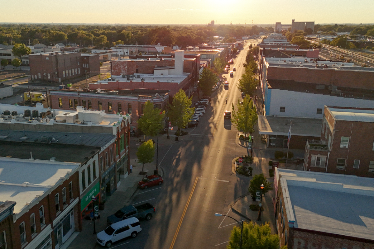 Aerial of Downtown C-Street