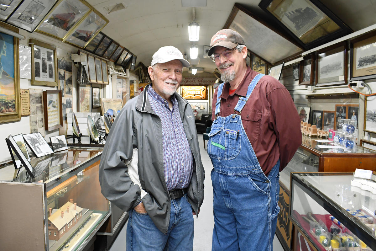 Bill Heiss and Dan Dawson help lead the Railroad Historical Museum at Grant Beach Park.