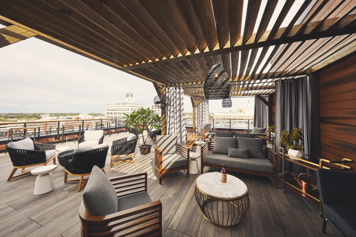 Vantage Rooftop Lounge Patio and Cabana