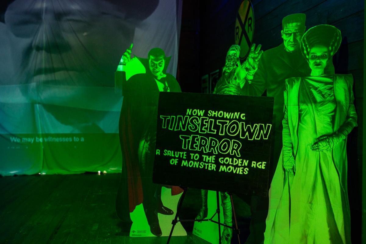 The Tinseltown Terror exhibit at Legends & Lanterns in the KATY Depot in St. Charles, MO.