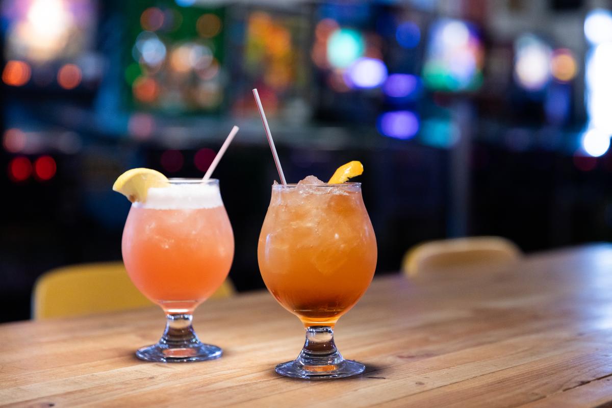 Cocktails at Two Plumbers Brewery + Arcade