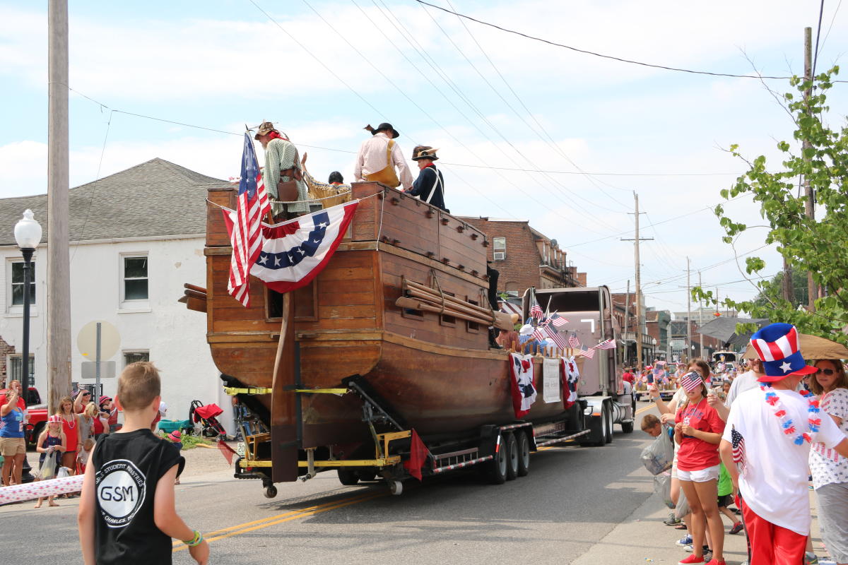 Parade in Frenchtown During The 4th Of July In St. Charles, MO