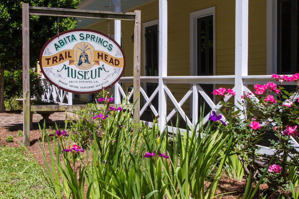 Abita Springs Trailhead Museum Sign