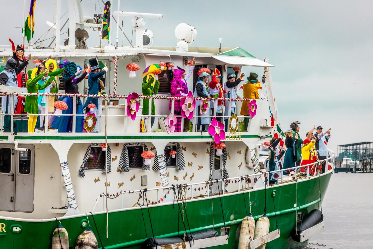 Madisonville's Krewe of Tchefuncte holds a boat parade each carnival season on the Tchefuncte River.