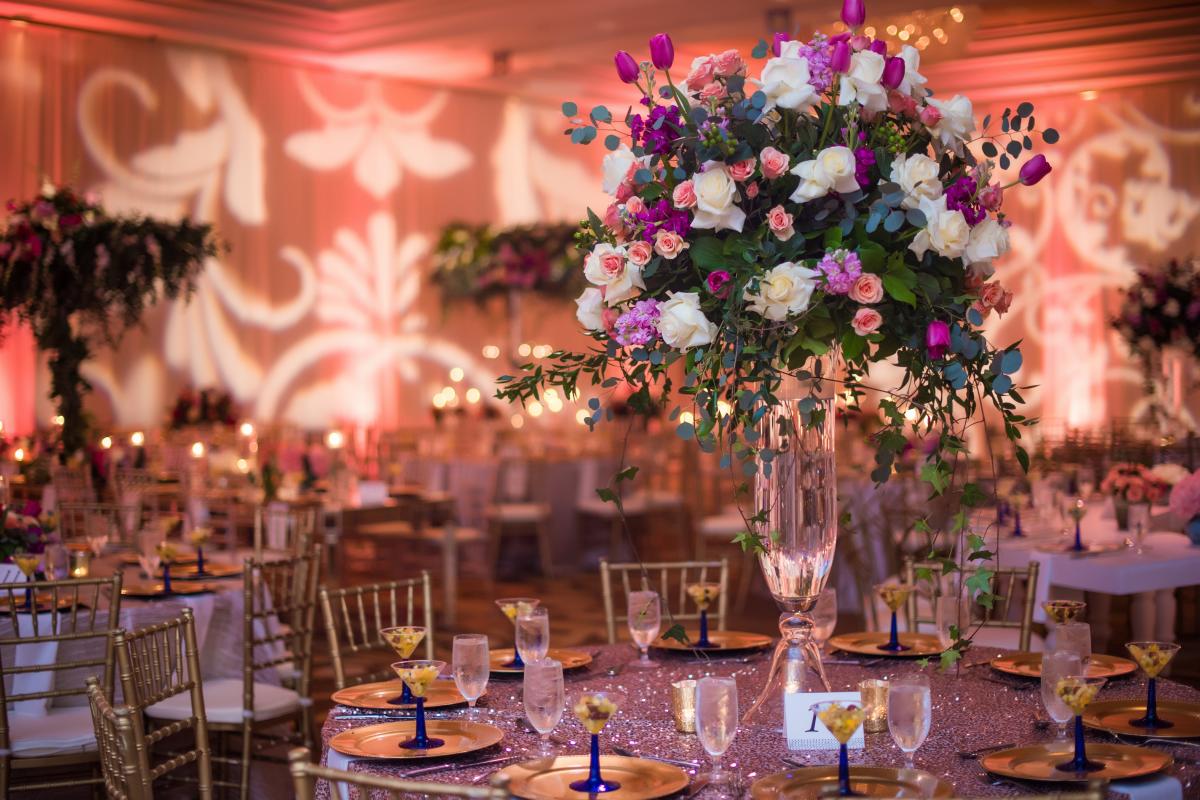 Floral arrangement at the Houston Marriott Sugar Land