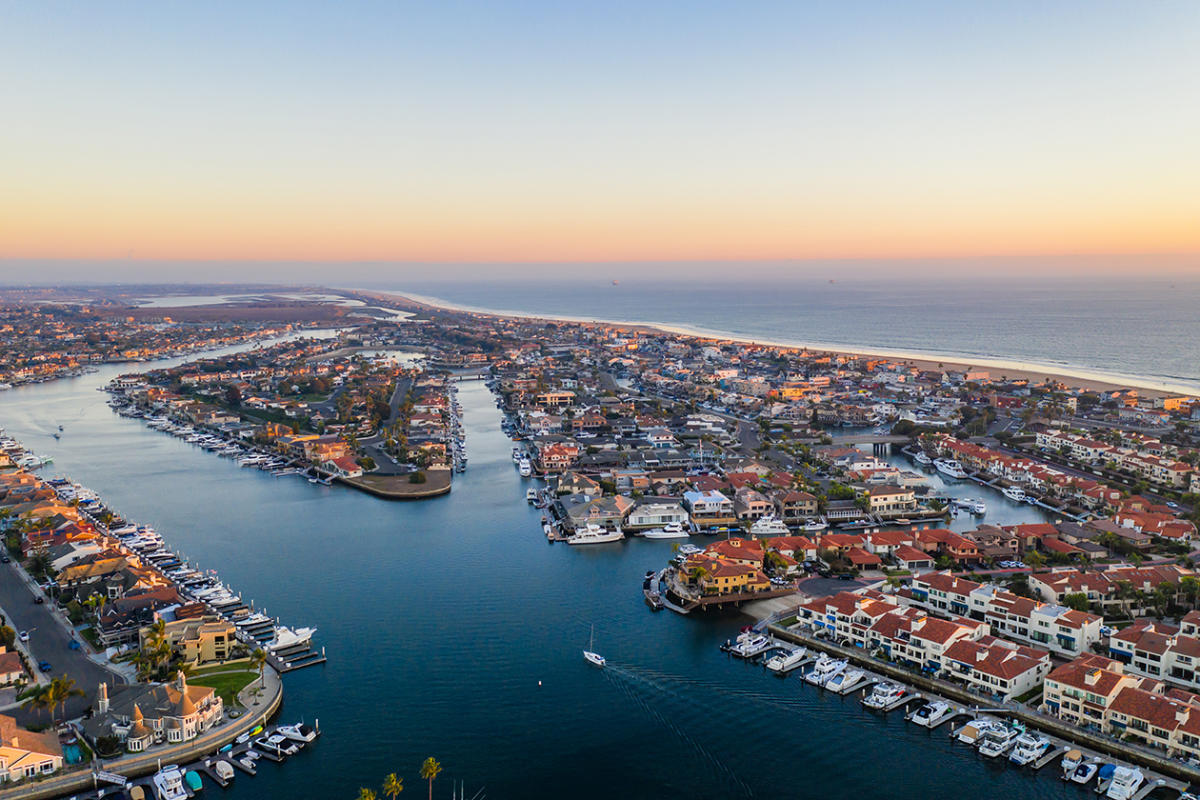 Huntington Harbour in Huntington Beach