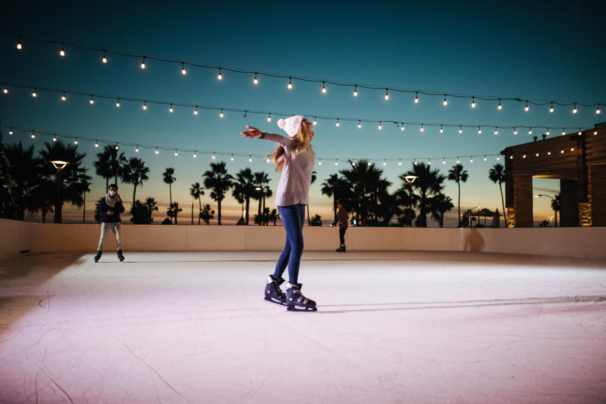 Pasea Hotel & Spa Ice Skating Rink. Image of Girl on the Skating Rink