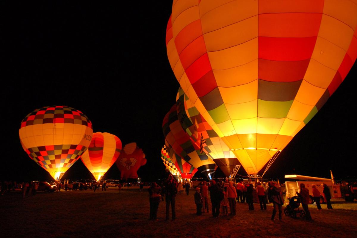 Hot Air Balloon at Night