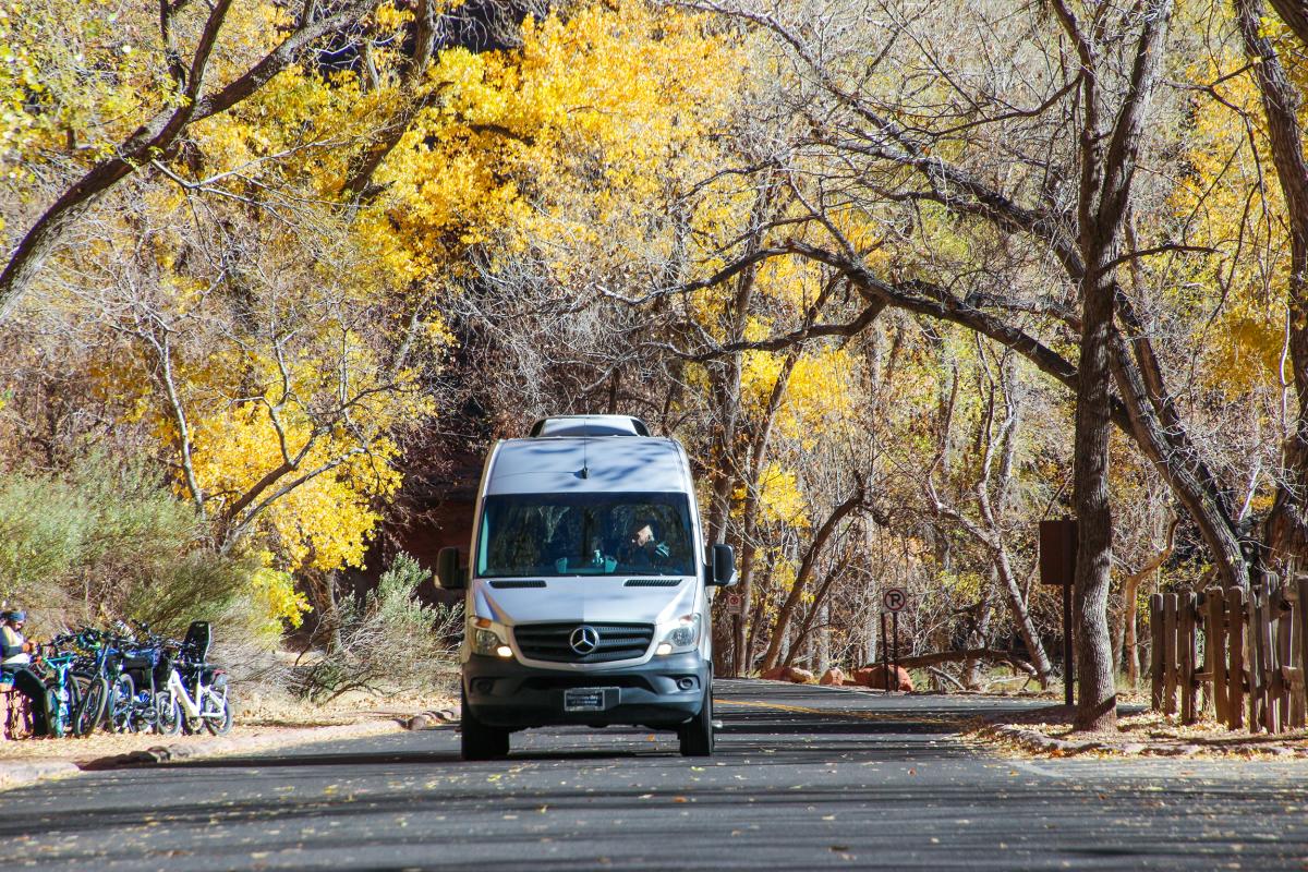 Van in Zion Canyon 2