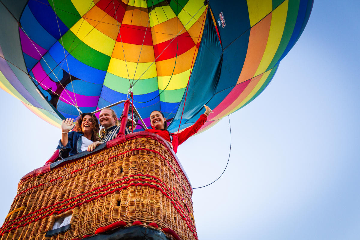 People enjoy hot air ballooning in Paso Robles