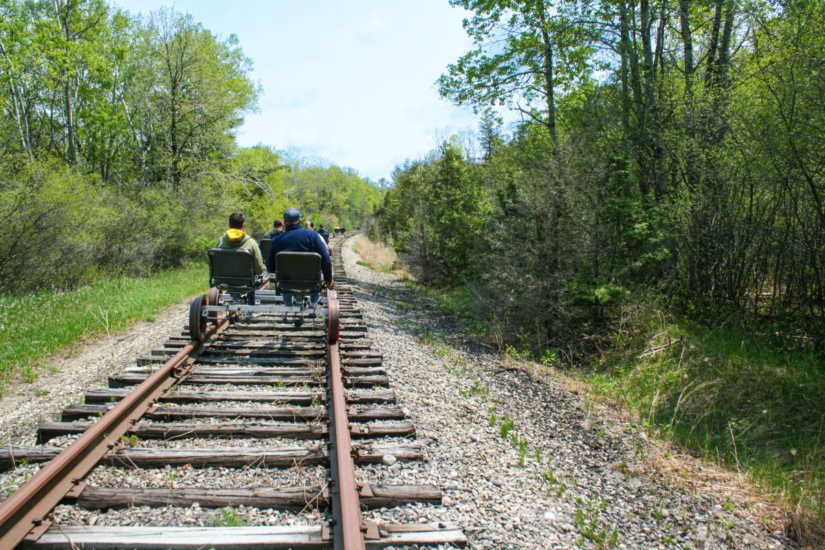 rail bike tours traverse city