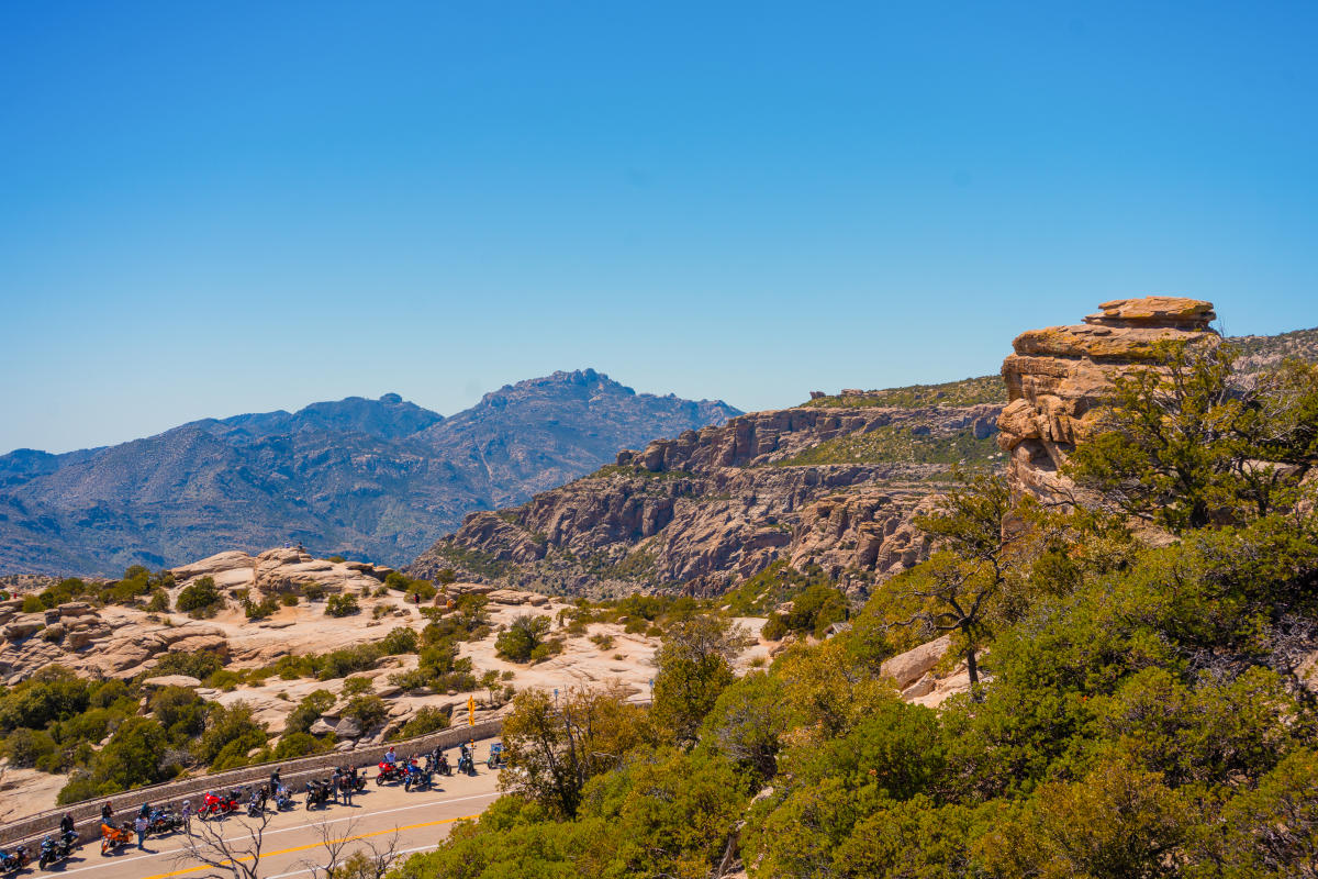 view of high dessert landscape on Mt Lemmon at Windy Point Vista