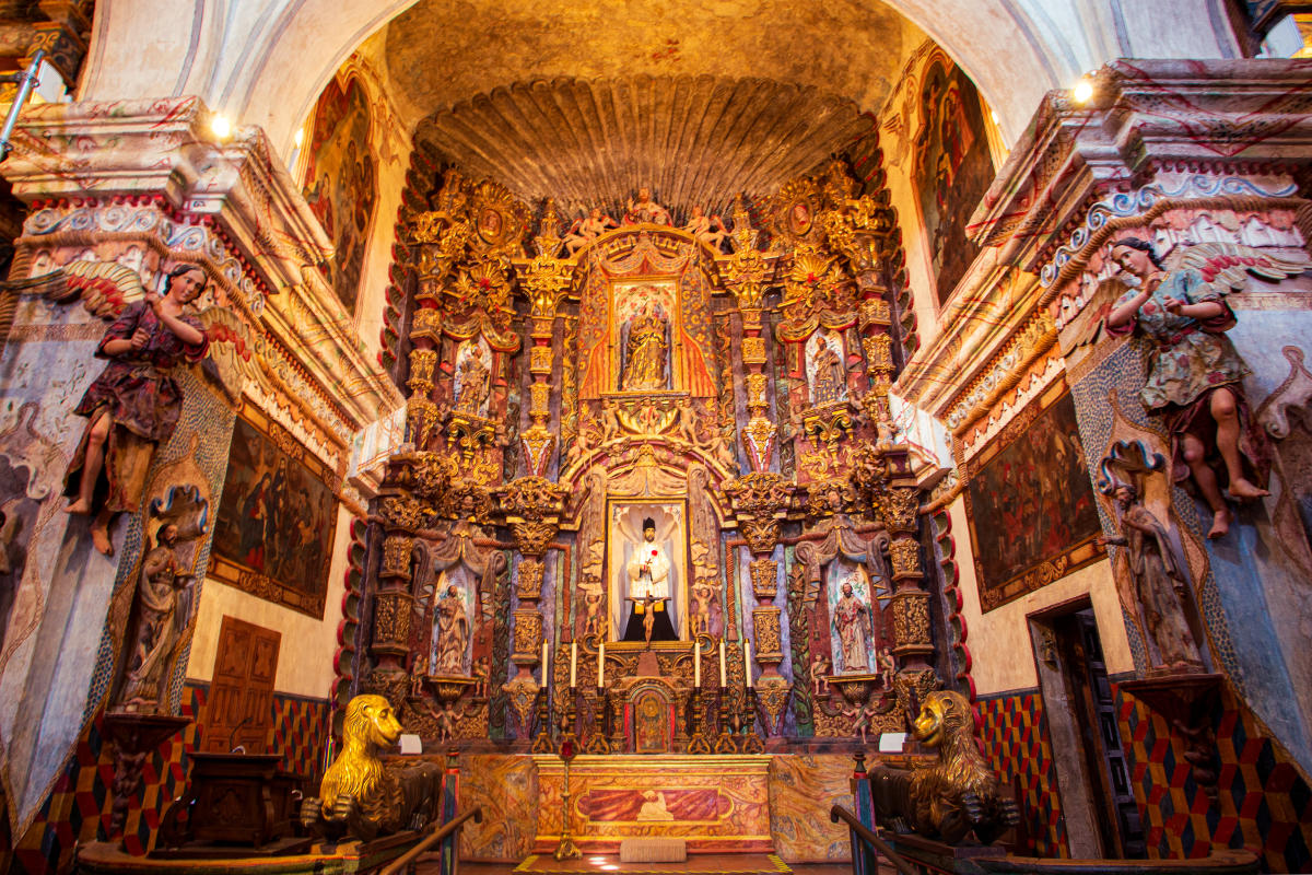 Interior of Mission San Xavier del Bac
