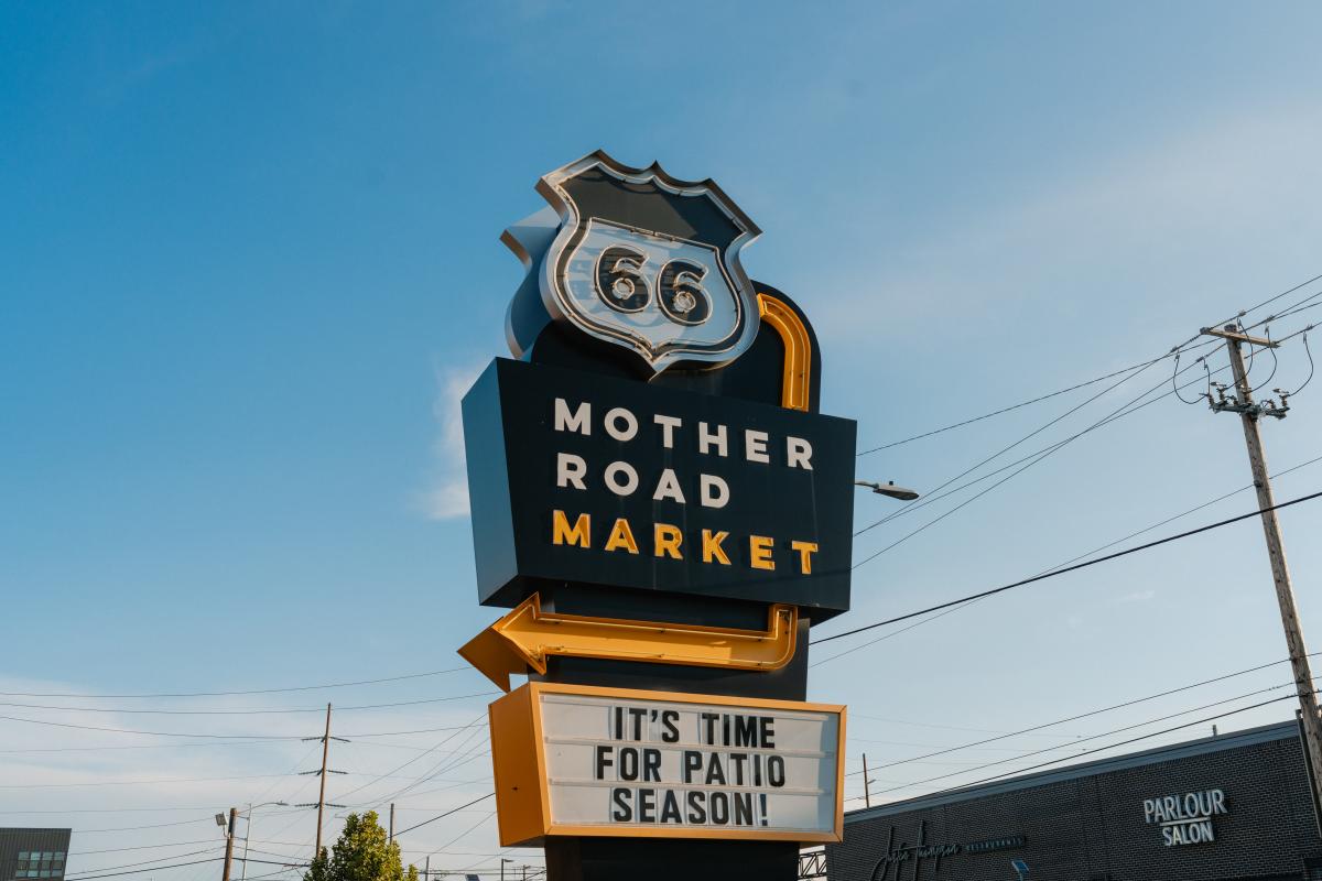 Mother Road Market - Neon Sign - Patio Season