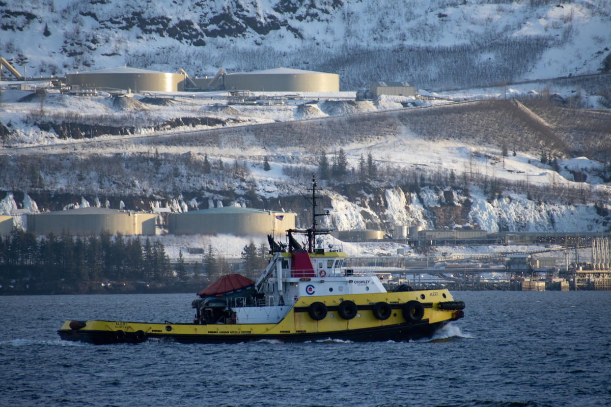 Oil Terminal Aleyeska Across the Bay