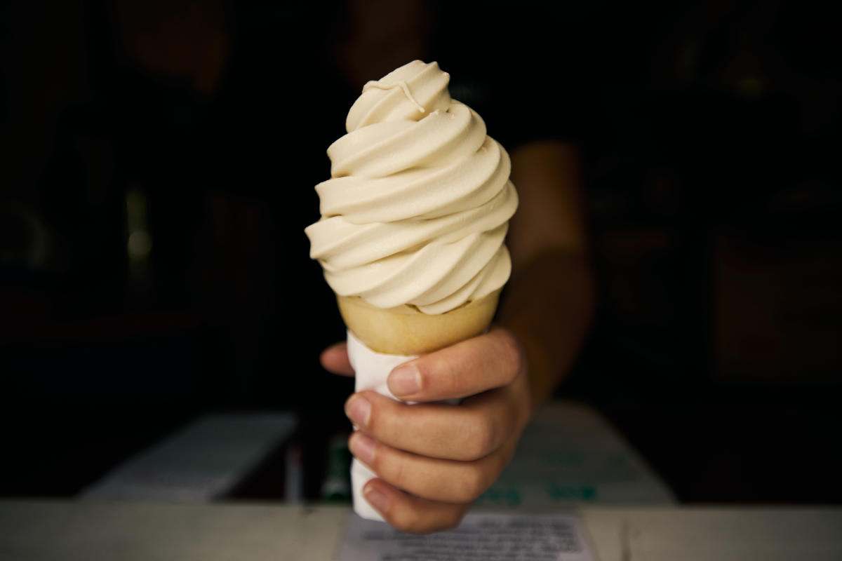 A soft-served ice cream referred to in Vermont as a Creemee
