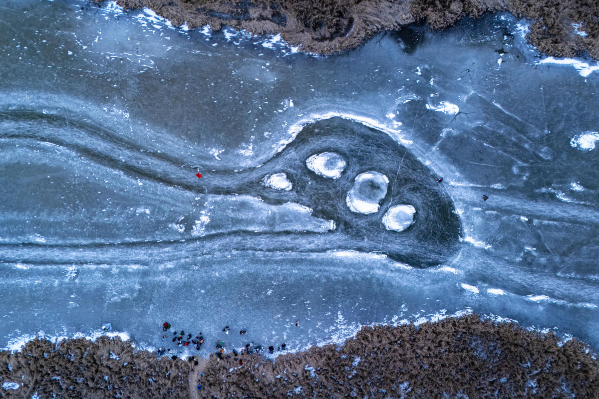 Ice Skating at Donahue Sea Caves in Burlington, Vermont