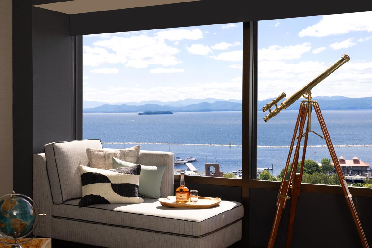 Hotel Champlain Room view over Lake Champlain