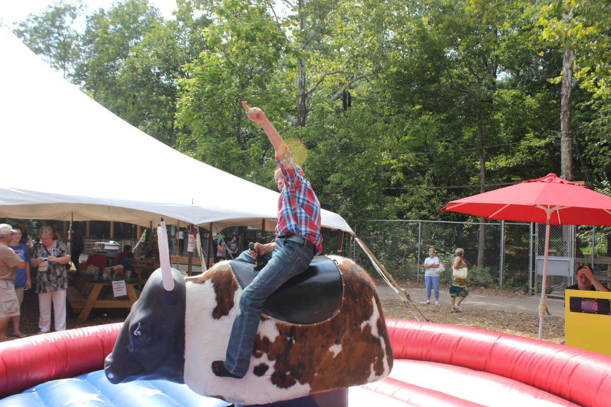 Ride the Mechanical Bull at Elmwood Park Zoo's Country Fest
