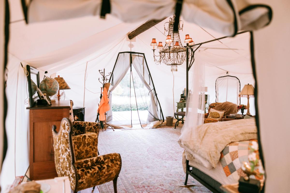 Glamping Tent at the Depot Lodge in Paint Bank, Virginia