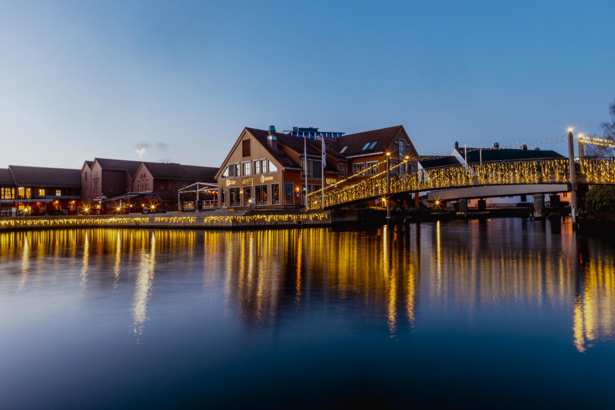 Julelys på Fiskebrygga