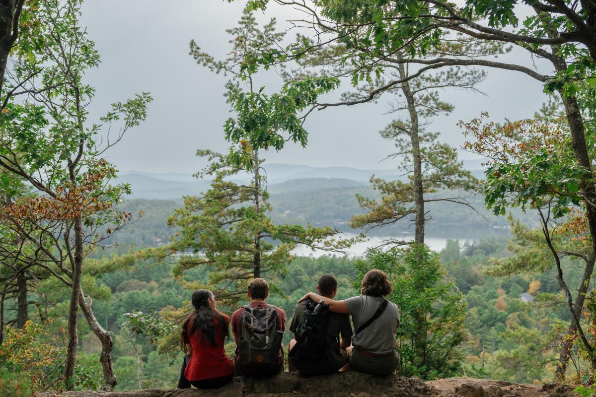 Hikers on a summit