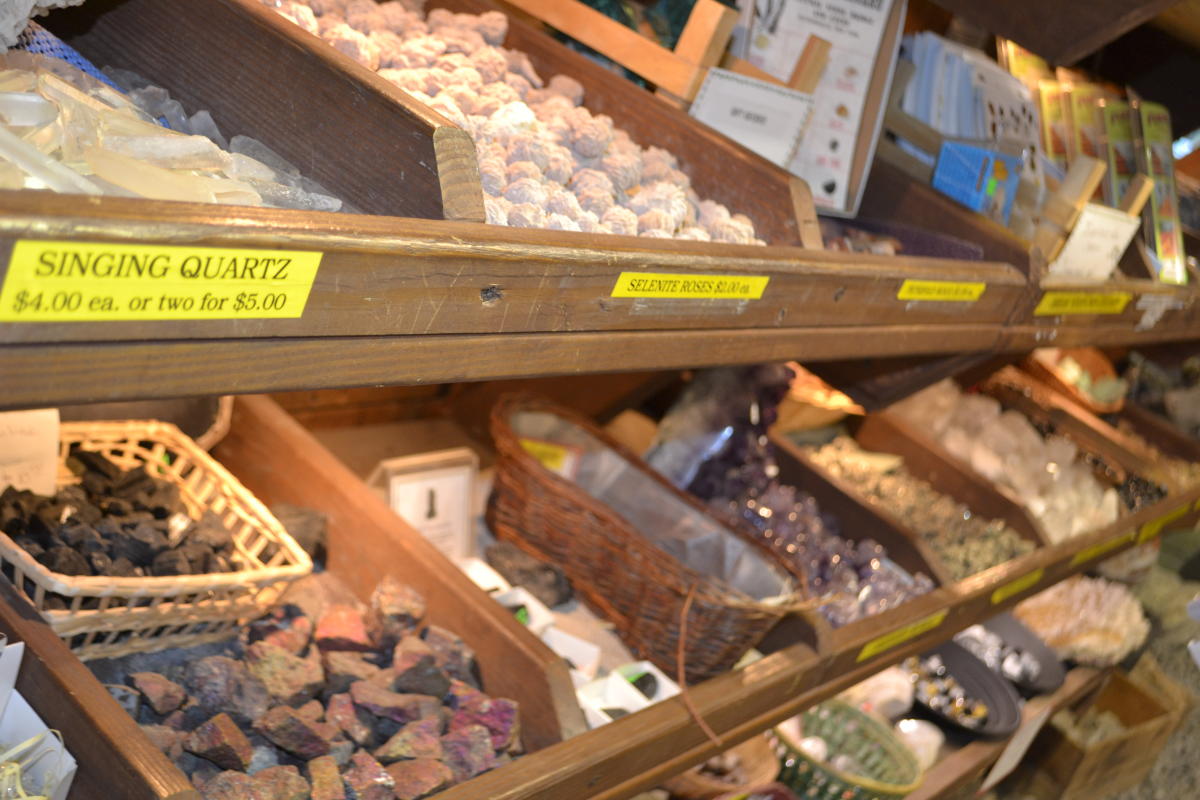 the Rock Shop at Natural Stone Bridge and Caves gift shop