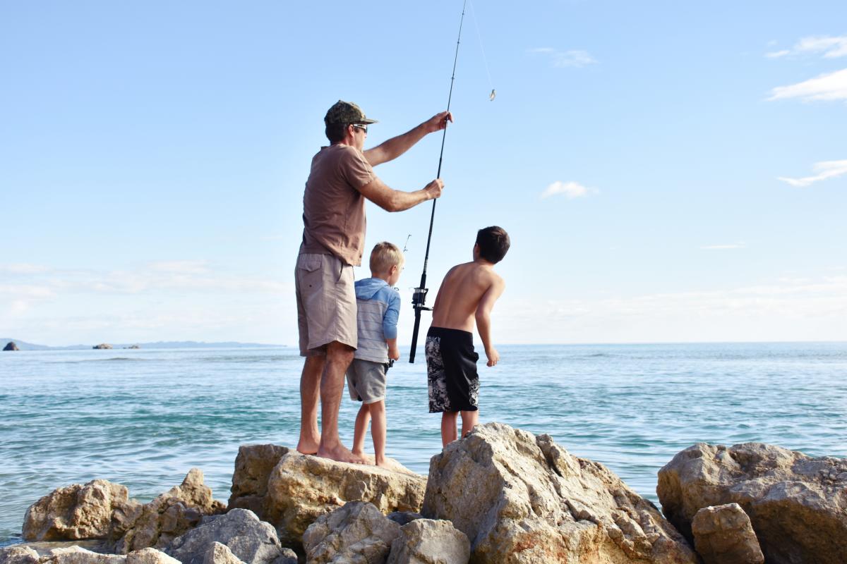 Pier Fishing on a beautiful day! Wholesome fun!