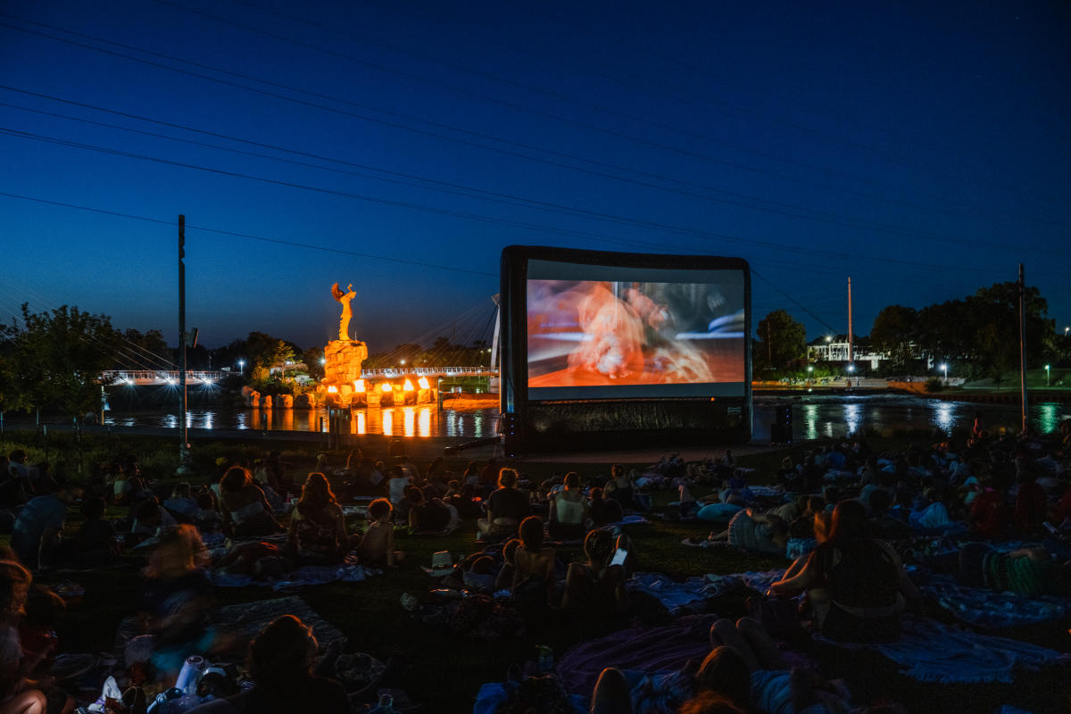RiverFlix at night