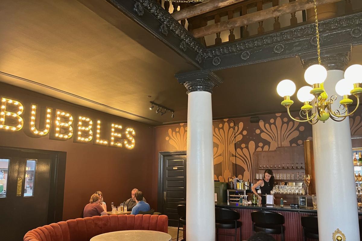 Bubbles champagne bar at The Workroom