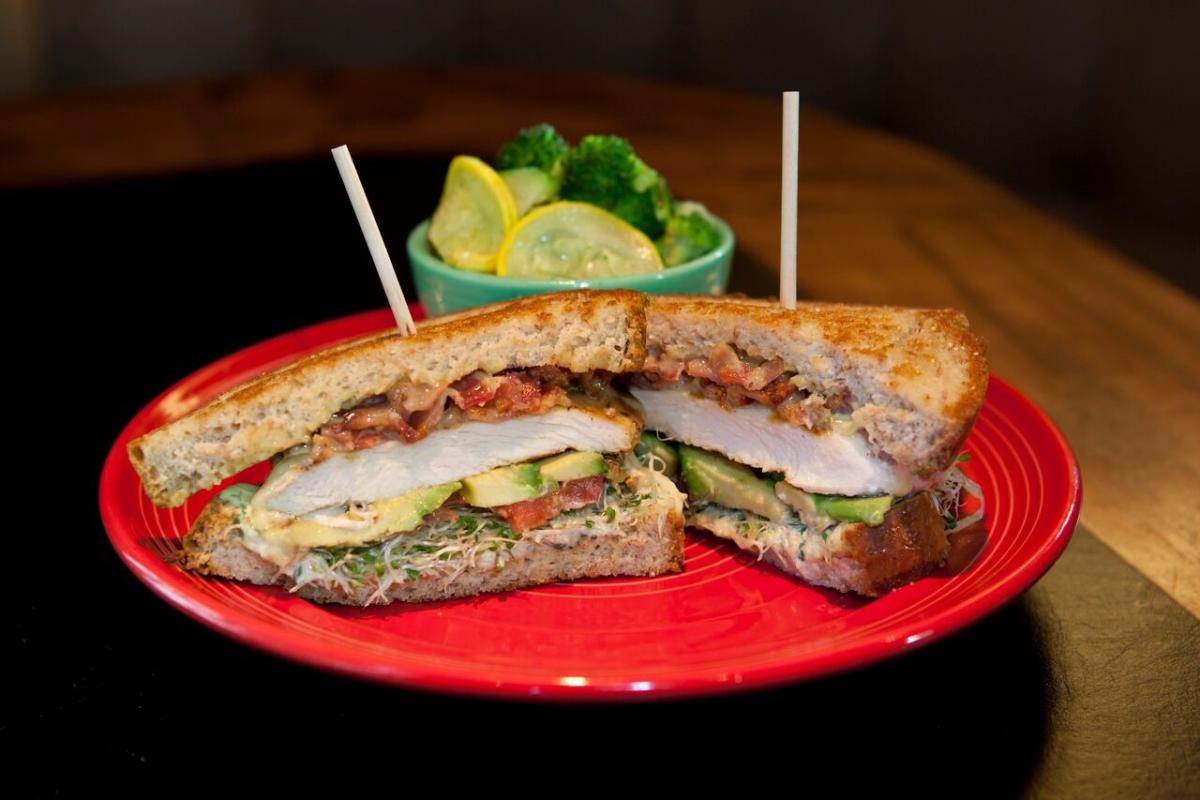 Chicken club sandwich at Deano's Grill & Tapworks In Wichita, KS