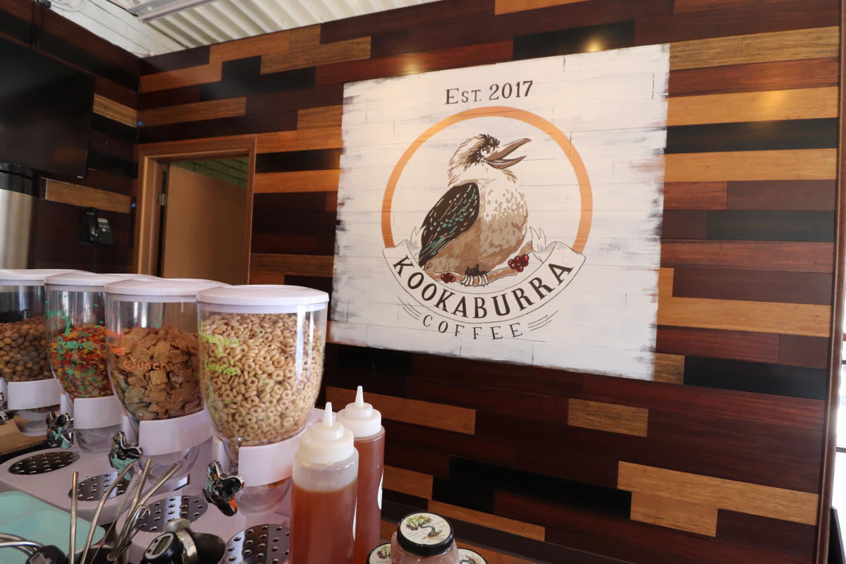 The counter at Kookaburra Coffee