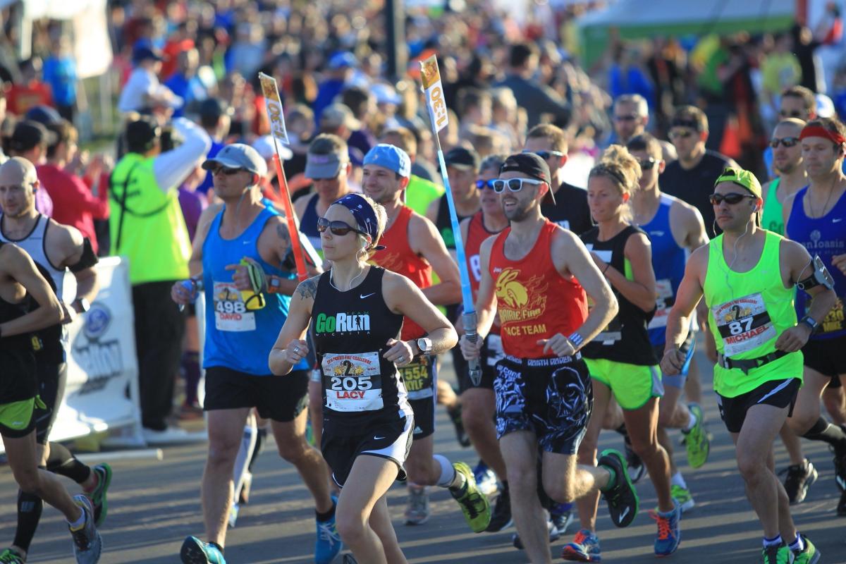 Runners compete in the Prairie Fire Marathon in Wichita
