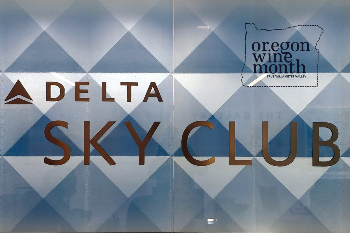 Delta Sky Club featuring Willamette Valley Wines during Oregon Wine Month