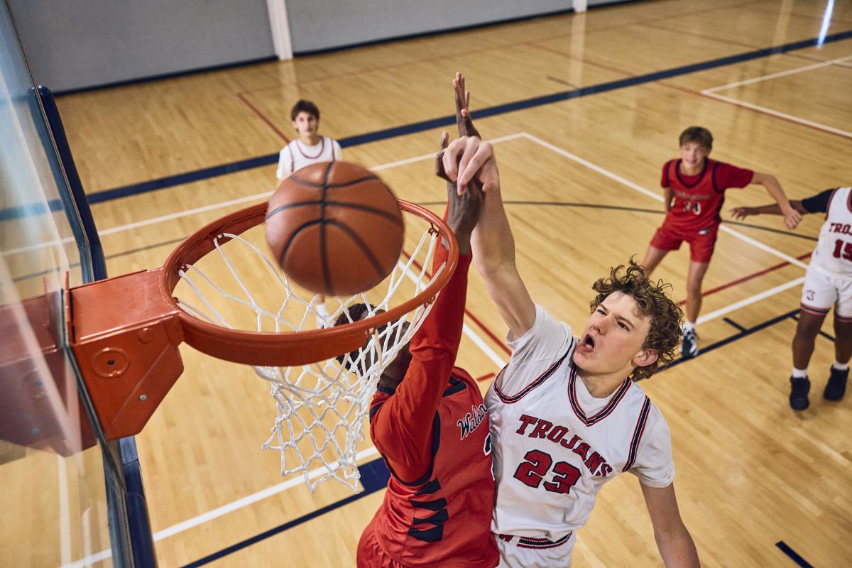 Group of Boys Playing Basketball