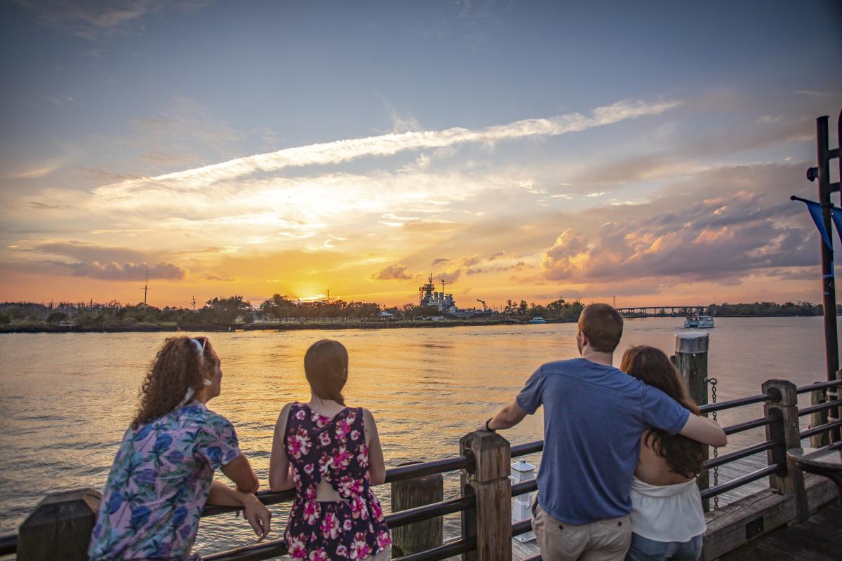 Overlooking the Cape Fear River in downtown Wilmington
