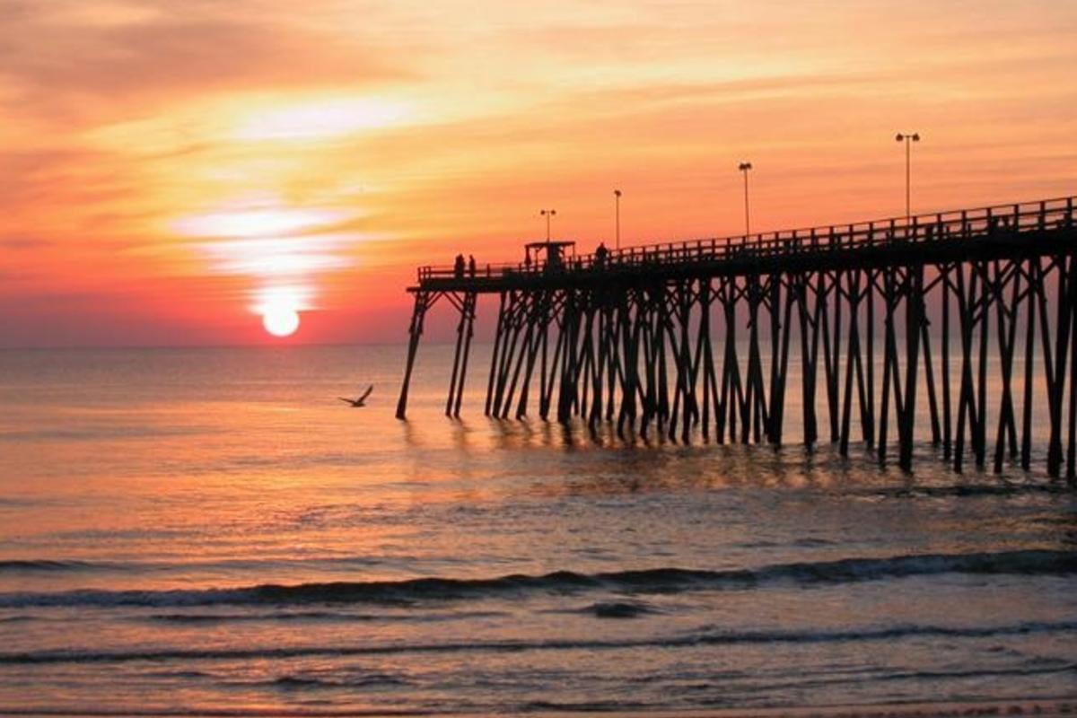 Kure Beach Fishing Pier at sunrise