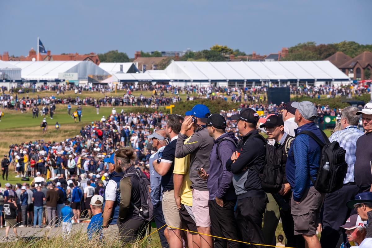 Crowds watching 151st Open Royal Liverpool 2023