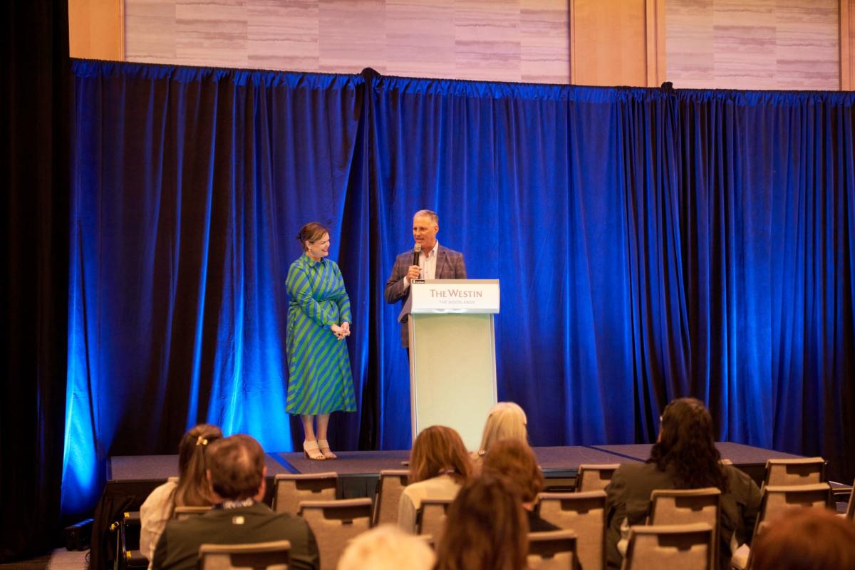 Brad Bailey and Elizabeth Eddins at Connect Texas in The Woodlands
