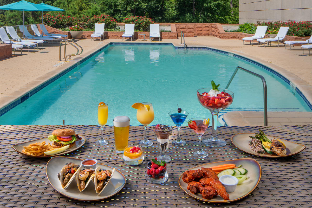Poolside Food and Beverages at The Woodlands Waterway Marriott