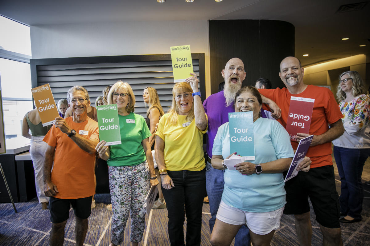 Volunteers at Wine Around The World during Wine and Food Week in The Woodlands, Texas