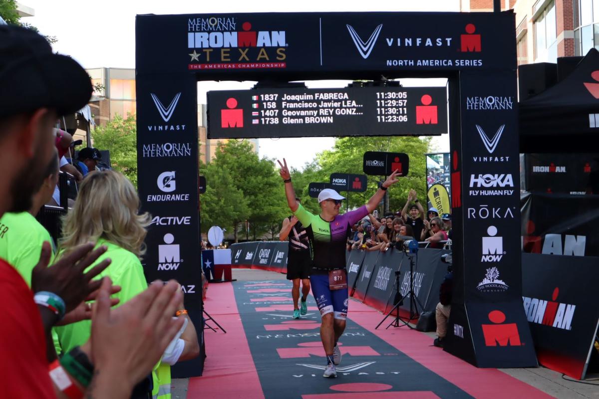 Finish line at Memorial Hermann IRONMAN Texas in The Woodlands