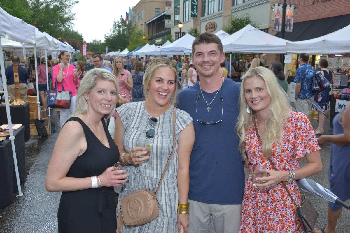 People at Wine Walk during Wine and Food Week in The Woodlands, Texas