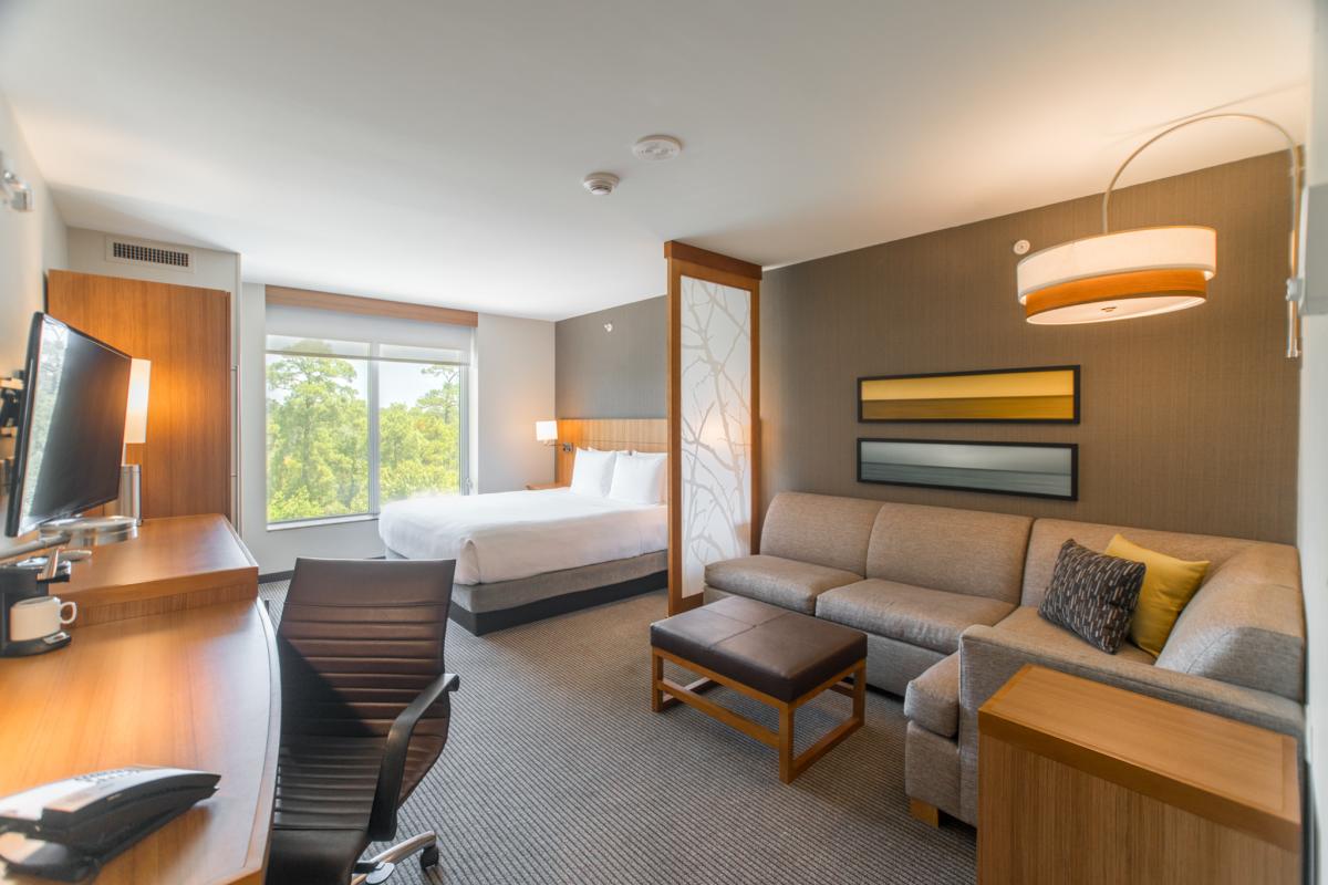 Bedroom at Hyatt Place in The Woodlands, Texas