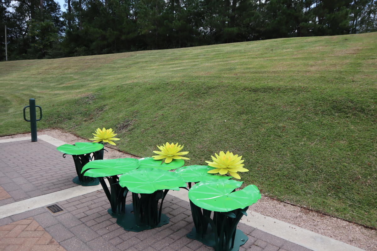 Art Bench - Texas Dawn Water Lily