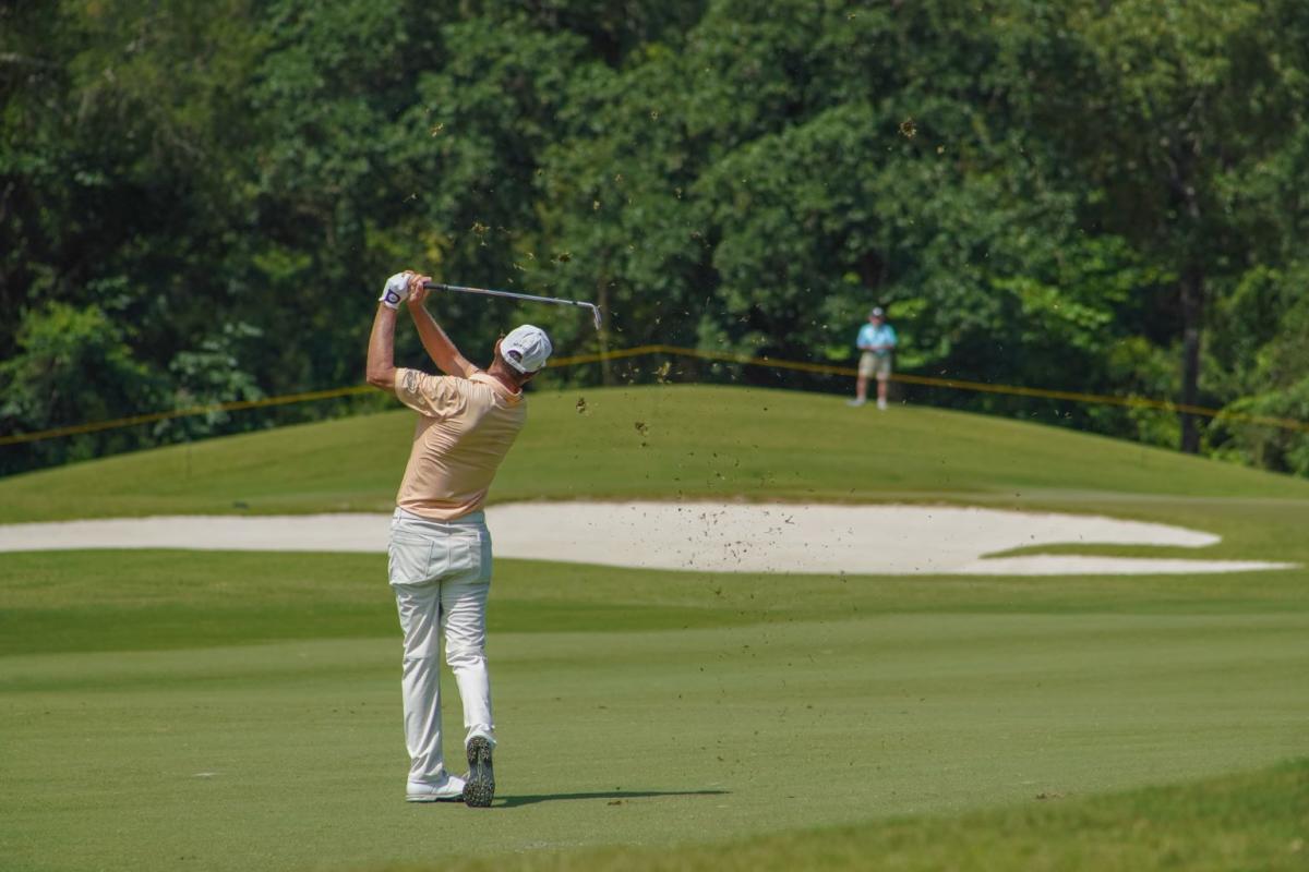 Man golfing at the Insperity Invitational in The Woodlands, Texas