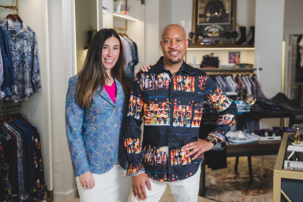 Lorelei Pons, Assistant Store Manager, and Tristan Jones, Store Manager, at Robert Graham