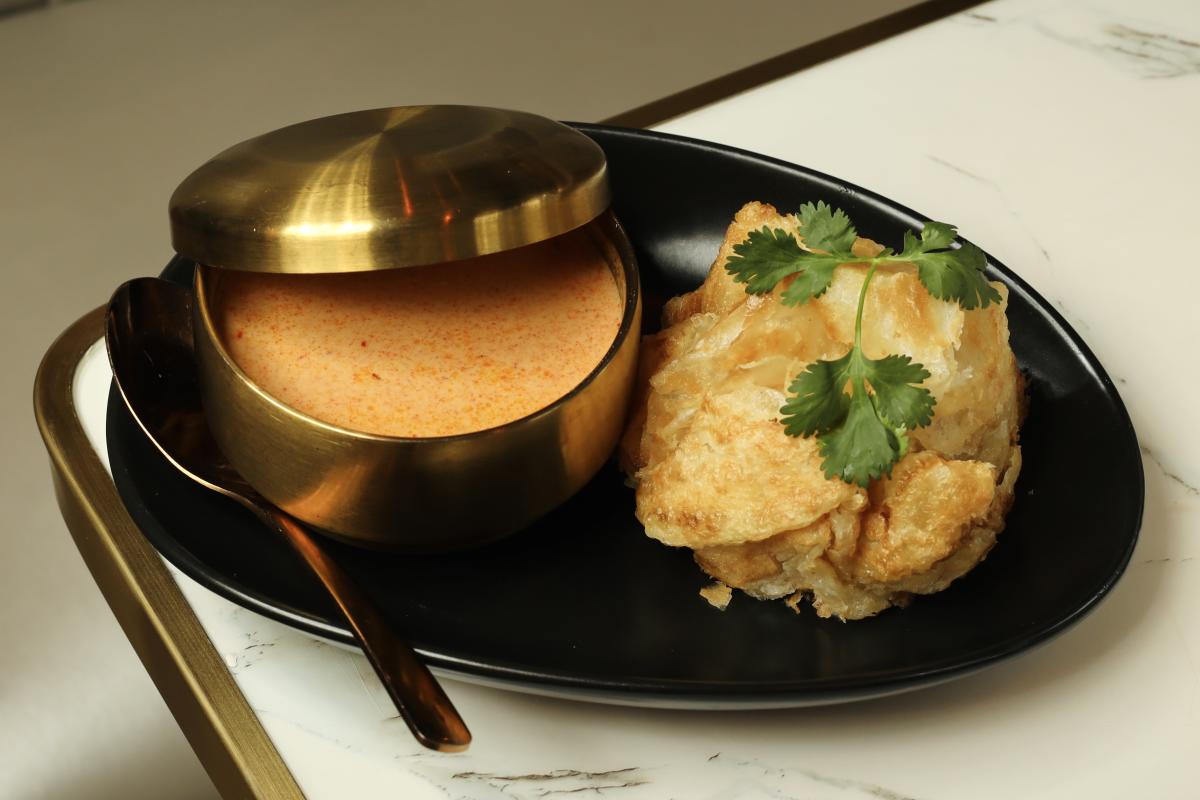 Thai Roti and Curry at Charm Thai Kitchen and Bar in The Woodlands, Texas