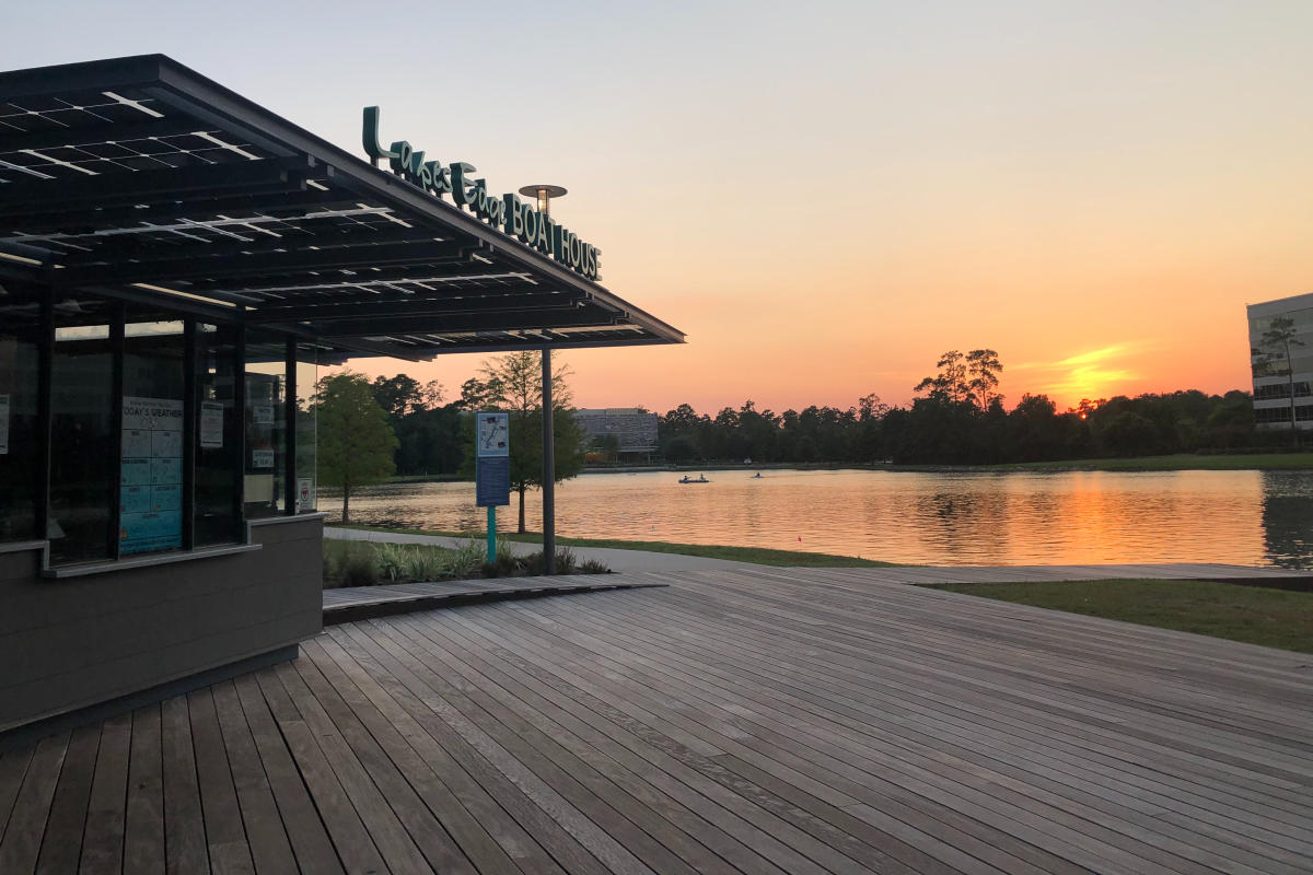 Lakes Edge Boat House during Sunset